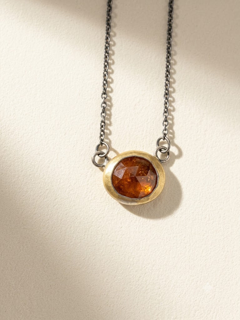 Petite Crescent Rim Necklace