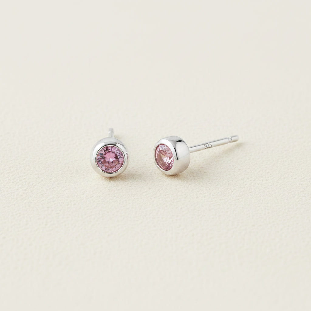Tiny Birthstone Stud Earrings