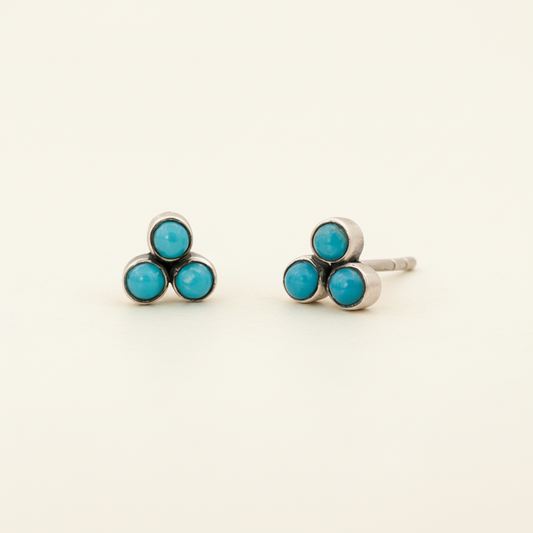 Turquoise Clover Stud Earring