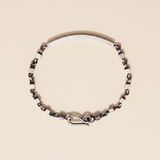 Box Chain with ID Tag Bracelet