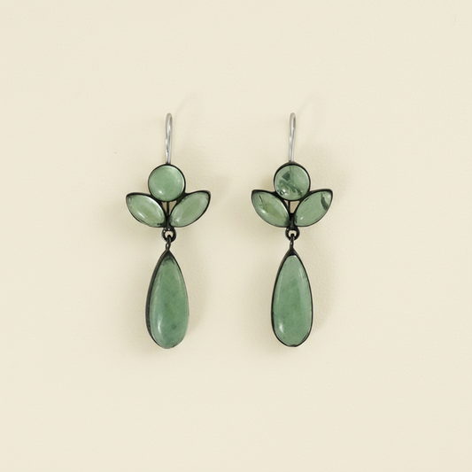 Apatite Lotus Blossom Earrings