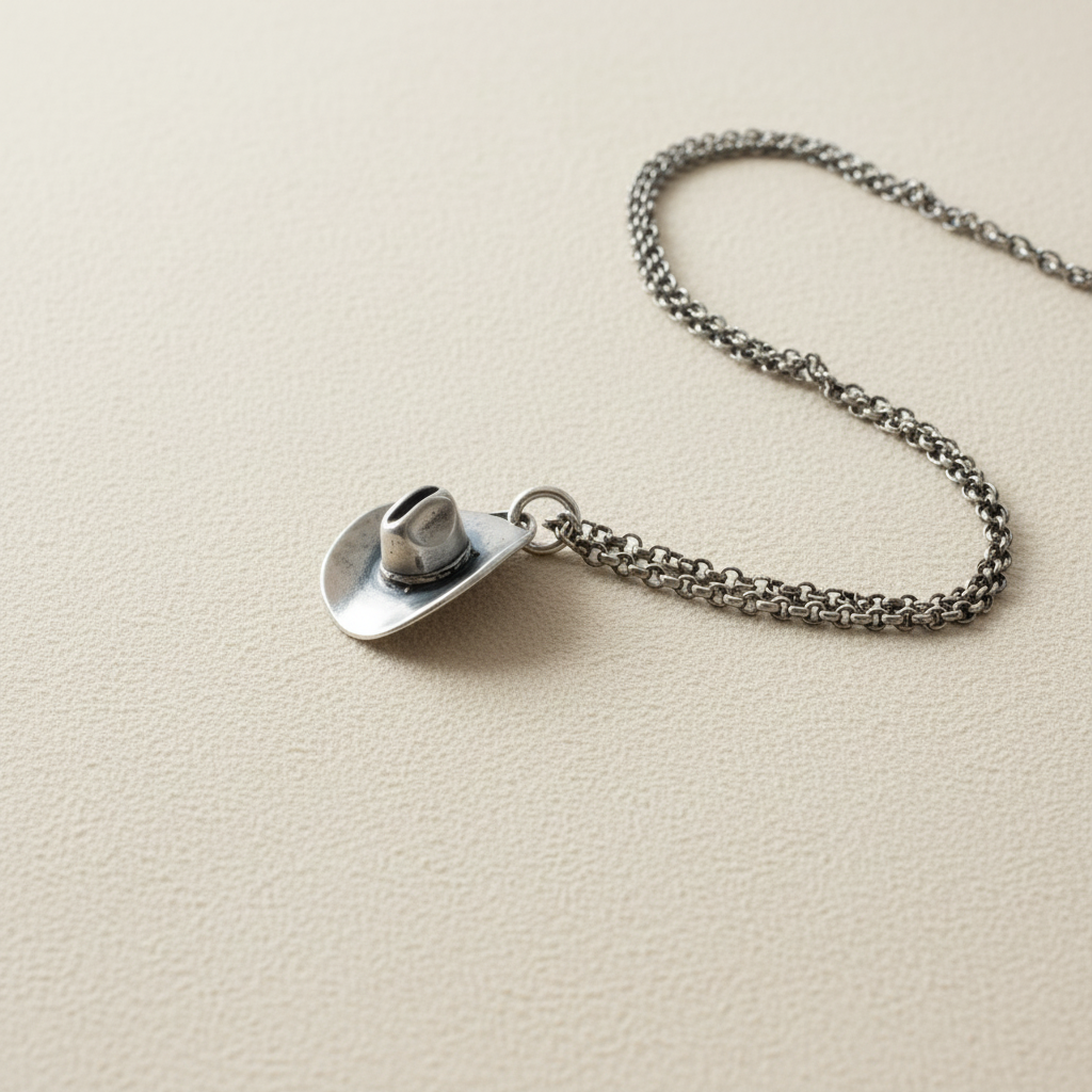 Hello Darlin Cowboy Hat Necklace