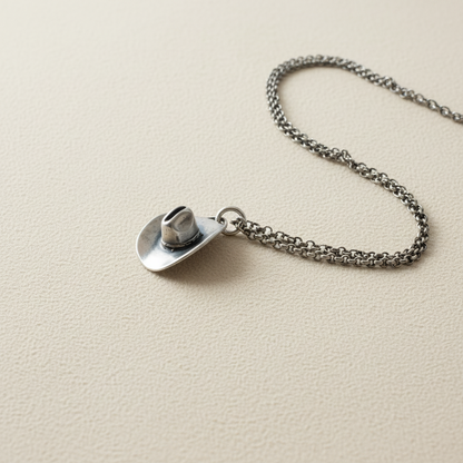 Hello Darlin Cowboy Hat Necklace
