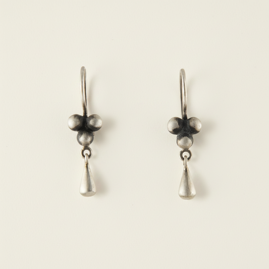 Ball Cluster Drop with Teardrop Dangle Earrings