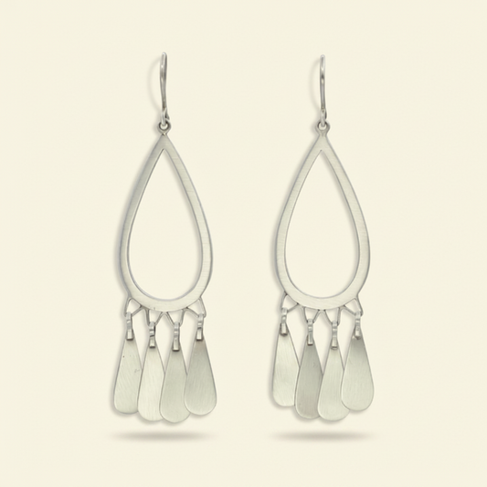 Long Tear Drop Dangle Earrings