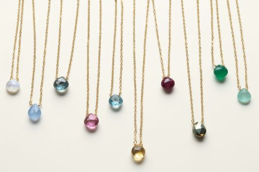 Briolette Dainty Chain Necklace