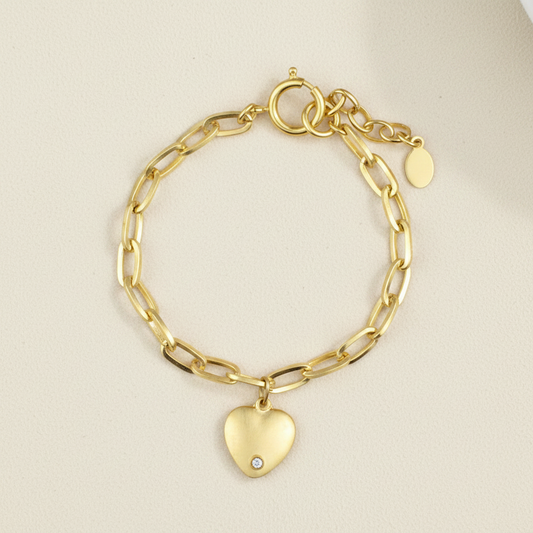 Forget Me Not Heart Bracelet