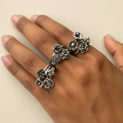 Sterling Silver Finger Bouquet