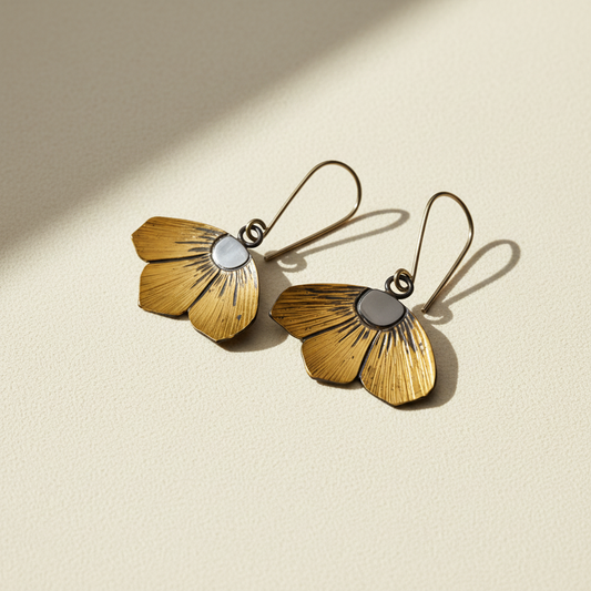 Handmade Floral Aster Earrings