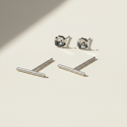 Dainty Bar Stud Earrings