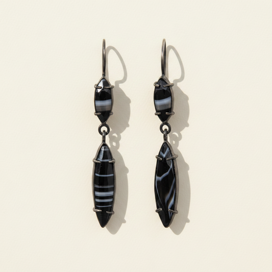 Faceted Marquis Drop Earrings