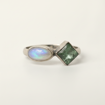 Double Stone Stacking Ring