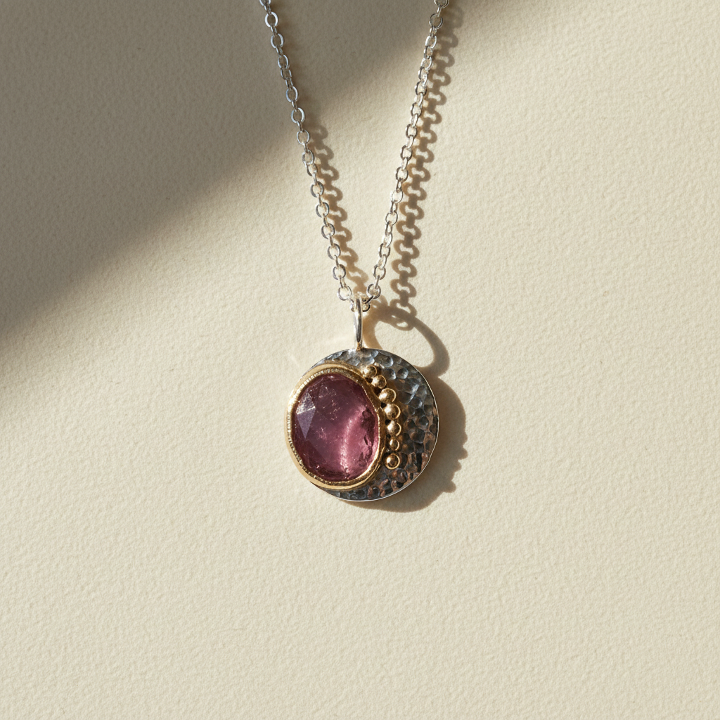 Pink Sapphire Roe Necklace