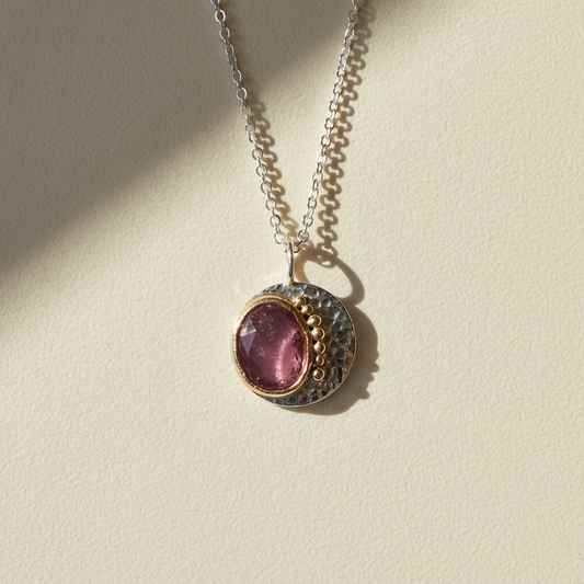 Pink Sapphire Roe Necklace