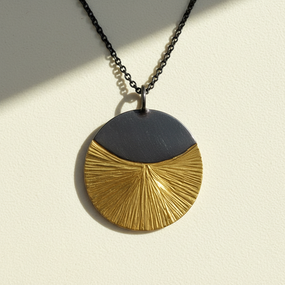 Contemporary Mixed Metal Rise Necklace