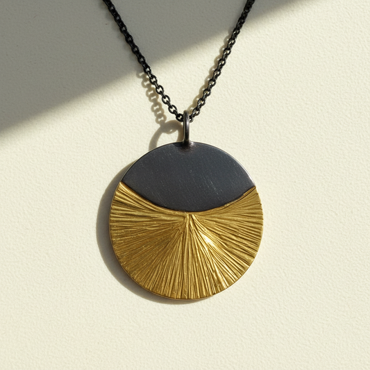 Contemporary Mixed Metal Rise Necklace