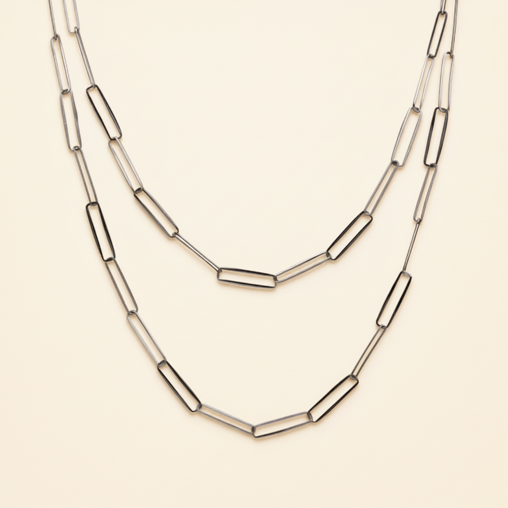 Paper Clip Handmade Chain Necklace