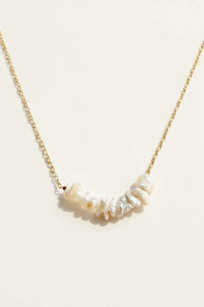 Keishi Pearl Row Necklace