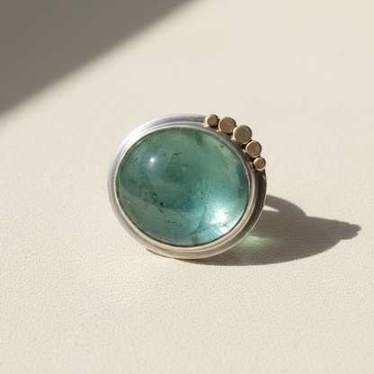 Aquamarine Aura Ring