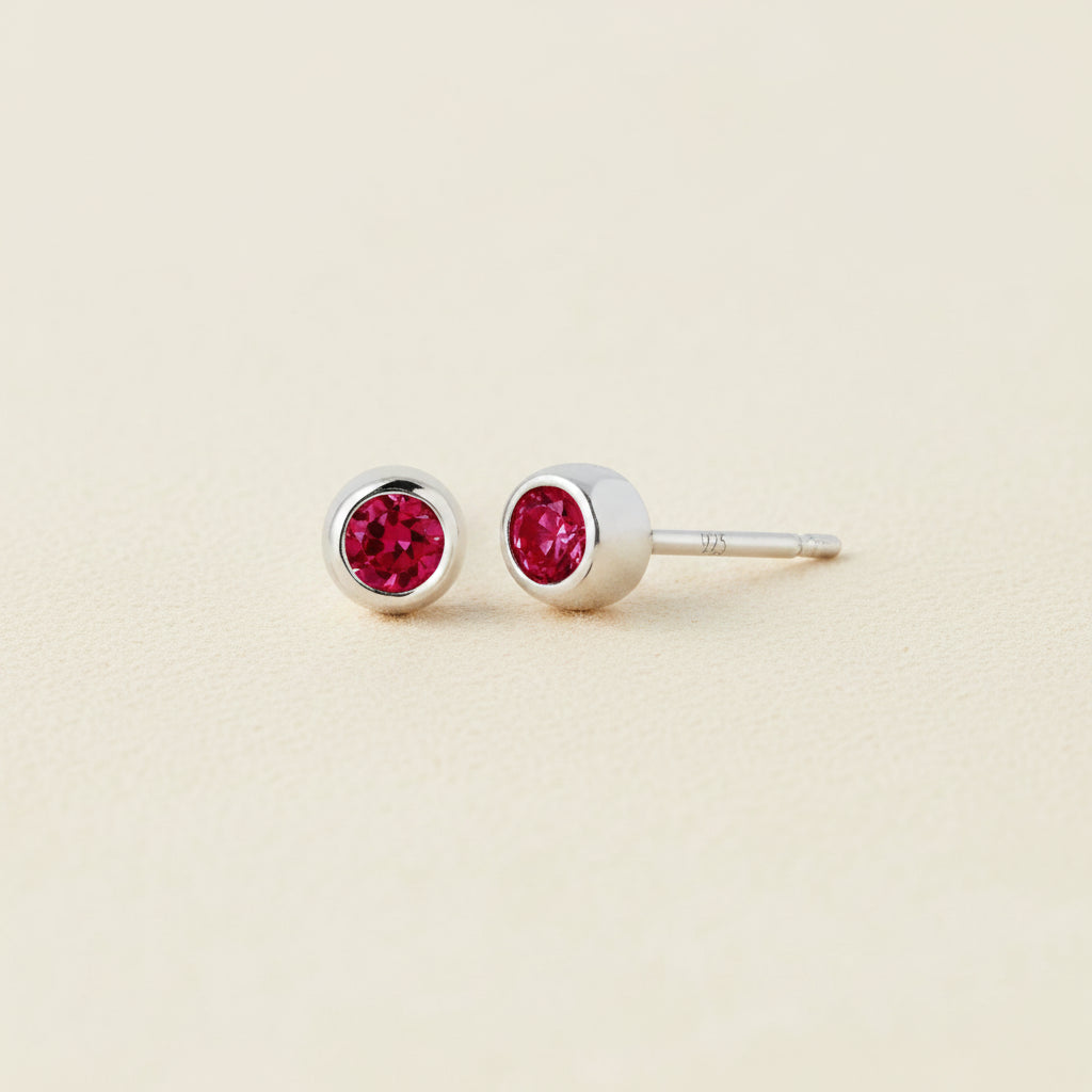 Tiny Birthstone Stud Earrings
