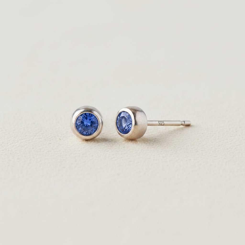 Tiny Birthstone Stud Earrings